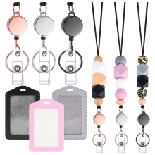 1 Set Lehrer-Schlüsselbänder für Ausweise und Schlüssel, einziehbares Schlüsselband mit Halter, Weihnachtsgeschenk