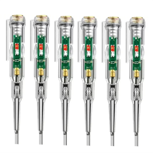 Lot de 6 testeurs de tension, stylo détecteur CA, testeur de circuit 70-250 V, tournevis électrique, stylo à induction