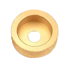 Disque de meulage diamanté brasé à sec, diamètre d'alésage 20 mm, 75 mm, pour bordures en marbre, à bord semi-arrondi