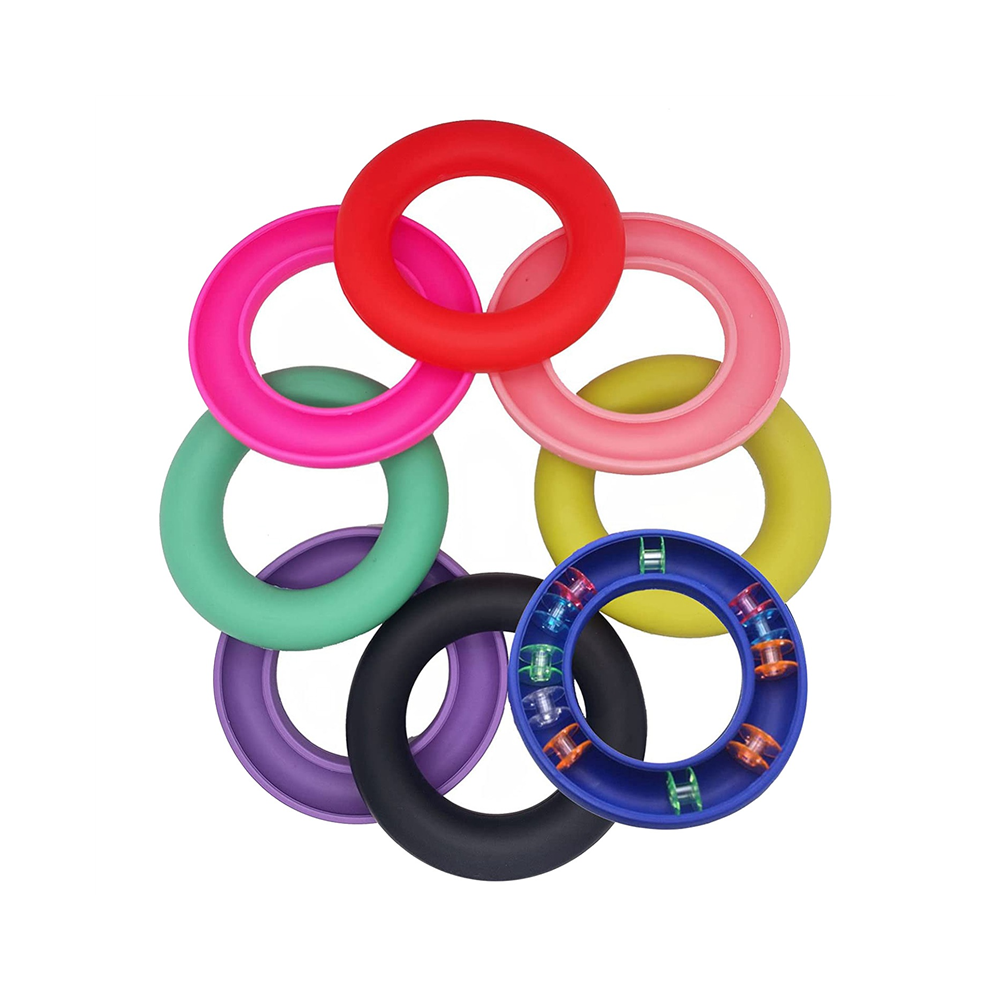 8 Stuks Siliconen Spoelringbeschermers Ronde Houders Voor Metalen En Naaigereedschap Opbergorganizers-image