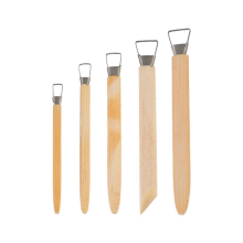 Lot de 5 outils professionnels en bambou et argile polymère pour poterie, céramique, modelage, sculpture sur boues
