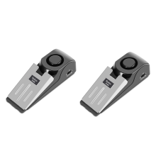 2PCS Reisetürstopper-Alarm Tragbarer 120-dB-Sicherheitsbodenstopper Einstellbare Empfindlichkeit für den Wohnheim