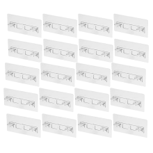 20 Stück stanzfreie Regalhalterungen, keine Bohrer, selbstklebende Halterung, transparente Stifte für Schrankregale, Clips