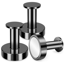 3er-Pack magnetische Haken, robuster Kleiderbügel, superstark zum Aufhängen von Mänteln und Taschen, schwarz