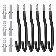 stuks fietshaken voor garagemuur, stevige opberghaken, fietsophanging met PVC-coating, voor muur en plafond