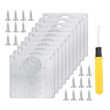 10-teiliges Reparaturplatten-Set für Schrankscharniere, Befestigungsplatten-Set aus Edelstahl für Möbeltüren