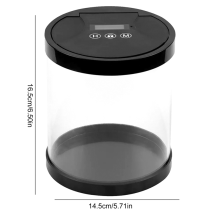 Elektronische tijdslotbox, timercontainer, multifunctionele bak voor speelgoed, mobiele telefoons, geen batterij, wit
