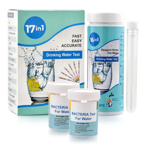 17-in-1 complete watertestkit voor thuis, 100 strips + 2 testkits Drinking Easy Testing, pH, lood 1