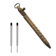 Bolt Action Kugelschreiber aus massivem Messing mit 2 schwarzen Tintennachfüllungen, mit Geschenkbox zum Schulabschluss, Geburtstag (Retro B)