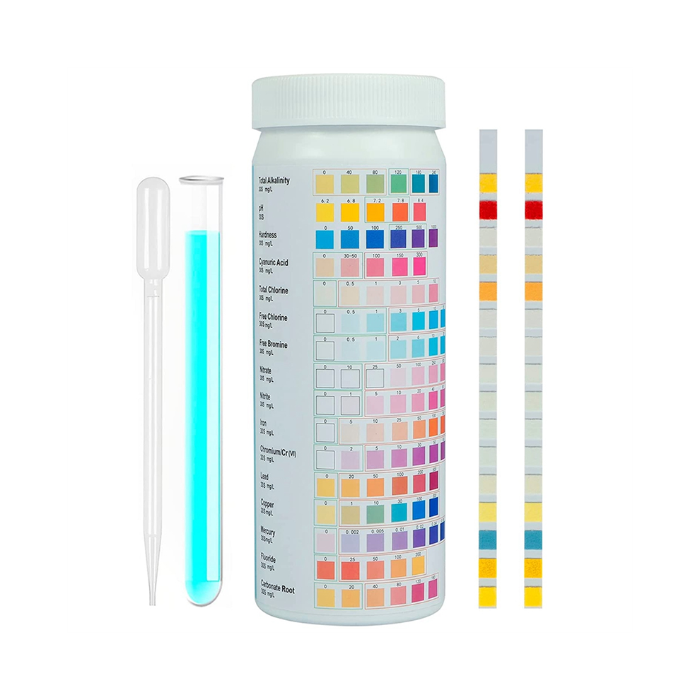 16 In 1 Premium Drinkwatertestkit, Voor Drinkwater, 100 Strips, Nauwkeurig Water, Voor Hardheid Ph-Lood-image