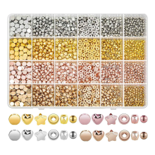 2160-teiliges Spacer-Perlen-Set, verschiedene runde Armbänder für Schmuck