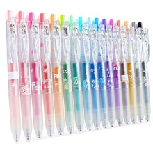 Glitzer-Gel-Tintenstift, 16 verschiedene Farben, einziehbares Set, 0,7 mm feine Spitze, farbiges Journaling, Malen, Zeichnen