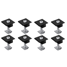 8-pack middenklem 30 mm zwart T-vormig fotovoltaïsch verstelbaar zonnepaneel voor