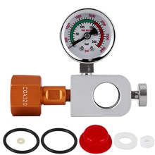 Adaptateur de remplissage de CO2 avec manomètre 3 500 psi, recharge de CO2 Soda Terra pour remplissage de soda, cylindre Art Pink
