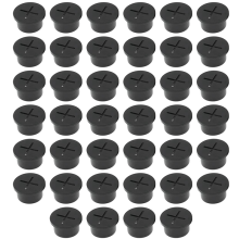Gummistopfen Schwarz Weiche Silikon Draht Loch Abdeckung Staub Dichtung Ring Öffnung 25mm Desktop