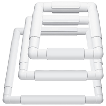 Vierkante borduurringframes, witte rechthoekige kliklijst, DIY naaigereedschap voor quilten, zijdeschilderen