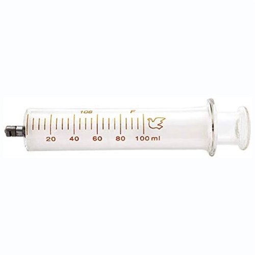 1 Stück Glasspritze mit Kappe 100 cc/ml für Labor 1