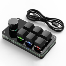Programmiermakro, benutzerdefinierte Knopftastatur, 6 Tasten, Kopieren und Einfügen, Mini-Taste, Photoshop-Gaming-Tastatur, RGB, verkabelt