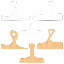 3 stuks acryl sjablonen voor houtbewerking - handvat/snijhoeksjablonen voor snijplanken met gebogen hoeken voor de keuken