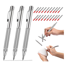 3er-Pack Anreißwerkzeug mit Magnet, Wolframkarbid-Anreißnadel 20, Ersatz-Markierungsspitze, für Glas/Keramik/gehärteten Stahl