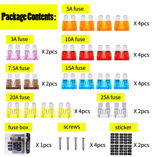 12V Fuse Block,Waterproof Boat Panel with LED Warning Indicator Proof Cover-6 Circuits Negative Bus Box 2