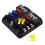 12V Fuse Block,Waterproof Boat Panel with LED Warning Indicator Proof Cover-6 Circuits Negative Bus Box 6