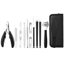 12PCS Zehennagelknipser Cutter Eingewachsener Zehennagel Werkzeug Dicke abgestorbene Haut Schmutzentferner Super gebogene Klinge