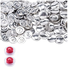 100 sets 23 mm knopenhoezen voor kunstnijverheid, benodigdheden voor knutselen, 7/8 inch knopenhoezen en achterkanten