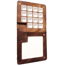 Tragbare Skizzenbuchpalette, 15 Fächer, Mini-Reise-Farbe, magnetische Box aus Holz für Aquarellmalerei