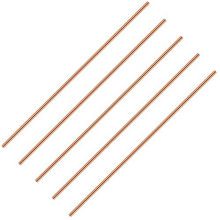 Zuivere koperen ronde staaf, lengte 11,8 inch, massief metaal, draaibankstaaf (5 stuks, diameter 3 mm)