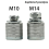 Adaptateur pour meuleuse d'angle M10/M14, 2 pièces, compatible avec les modèles 100/125 8