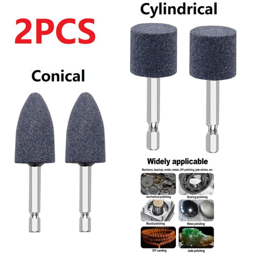 Two-Piece Grinding Wheel with Hexagonal Handle Conical Electric Head Brown Corundum 2