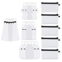 Set da polso da 25 pezzi per sublimazione, portachiavi porta rossetto, astuccio per trucco, portachiavi per regalo fai da te