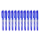 Erasable Ballpoint Pen, 12 Pcs Blue Eraser 0.5mm Refillable Rollerball 1