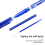 Erasable Ballpoint Pen, 12 Pcs Blue Eraser 0.5mm Refillable Rollerball 4