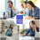 Erasable Ballpoint Pen, 12 Pcs Blue Eraser 0.5mm Refillable Rollerball 5