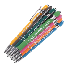 10Pcs inspirierende Slogan Stift feine Spitze Gelschreiber sportlich Set interessante Schreibtinte Kugelschreiber