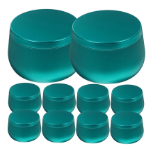 12 stuks kleine opbergdoos met deksel, blikken voor het maken van kaarsen, verzegelde blikken, huwelijkscadeaus, blikken sieraden, groen