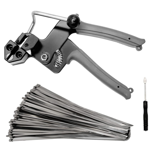 Coupe-câbles en acier inoxydable, 100 pièces, autobloquant, noir 2