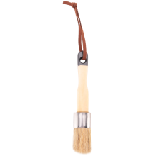 pezzi di pennello per pittura a gesso e cera per mobili, piccolo ovale rotondo con setole naturali per pittura o ceratura