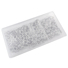 150 sets drukknopen van 9,5 mm, metaal en zilver, voor naaien en knutselen, set met open sluitingen