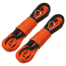 Synthetisches Windenseil, 1/4 Zoll x 50 Fuß, UV-beständig, für UTV, ATV, LKW, Zubehör, Orange