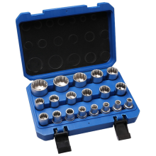 Set di chiavi a bussola e 12 angoli da 19 pezzi, strumenti di riparazione 8-32 mm