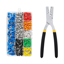Set combinato di pinze a crimpare PZ0.5-16 Tube con 800 pezzi di terminali a perno VE.