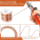 2 Rolls Soft Copper Wire Solid Bare Bendable for Electroculture, Jewelry Making (12 Gauge 52.49Feet Per Roll) 6
