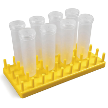 8 große Blumenröhrchen à 50 ml mit Gestellhalter für Seidenpflanzenblätter, Stiele und Blumenschnitte