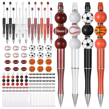 16er-Set Perlenstifte aus Kunststoff mit Kugeln, DIY-Set zur Herstellung von Perlenstiften, für Kinder, Schüler, Schule, Büro, Geschenke
