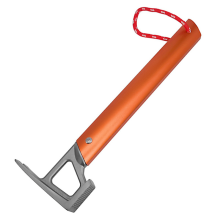 Orange Multifunctional Hammer Aluminum Handle Stainless Steel Camping Tent Canopy Nail Puller