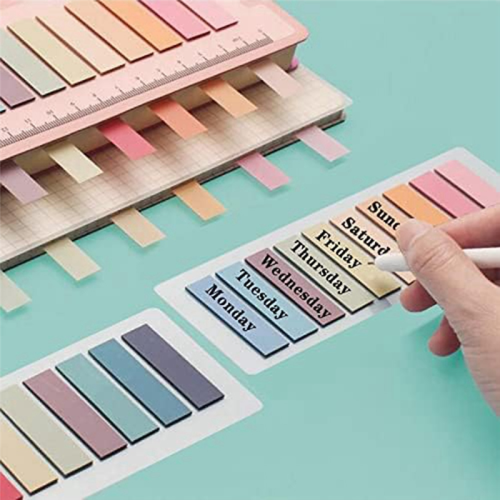 140 linguette colorate per annotazioni, note adesive trasparenti, segnalibri Morandi (2800 pezzi) 2