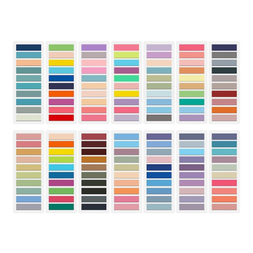 140 linguette colorate per annotazioni, note adesive trasparenti, segnalibri Morandi (2800 pezzi) 1